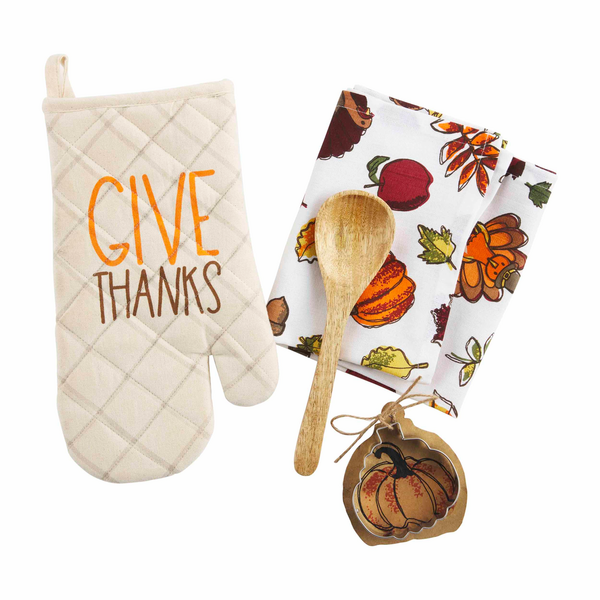 Give Thanks Oven Mitt & Towel Set-Lemons and Limes Boutique