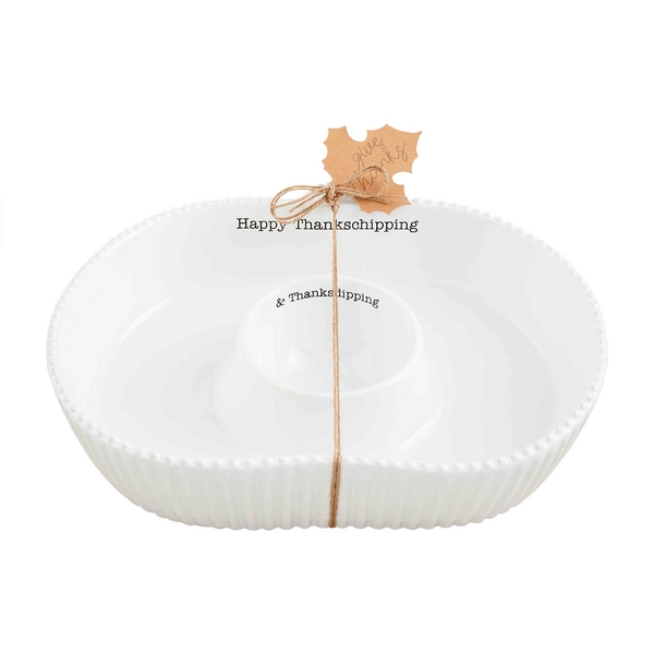 Pumpkin Thanksgiving Chip & Dip Bowl by Mudpie--Lemons and Limes Boutique