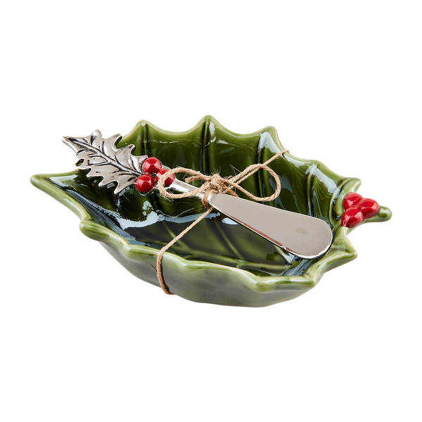 Holly Tidbit Bowl Set by Mudpie--Lemons and Limes Boutique