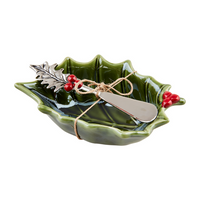 Holly Tidbit Bowl Set by Mudpie--Lemons and Limes Boutique