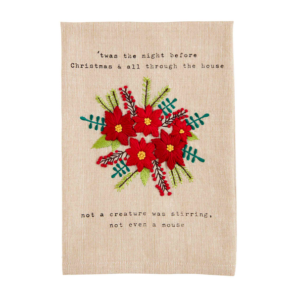 Christmas Floral Bundle French Knot Towel--Lemons and Limes Boutique