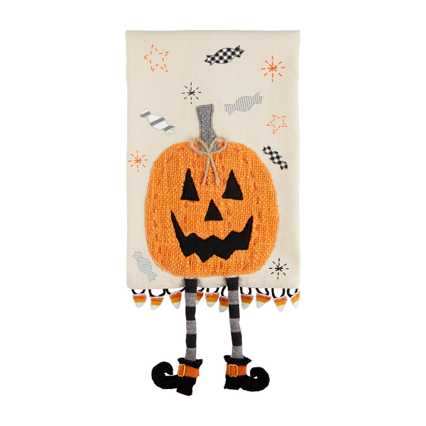 Pumpkin Dangle Leg Towel--Lemons and Limes Boutique