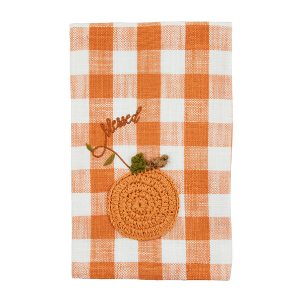 Blessed Crochet Pumpkin Towel--Lemons and Limes Boutique