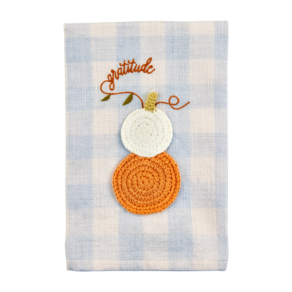 Grateful Crochet Pumpkin Towel--Lemons and Limes Boutique