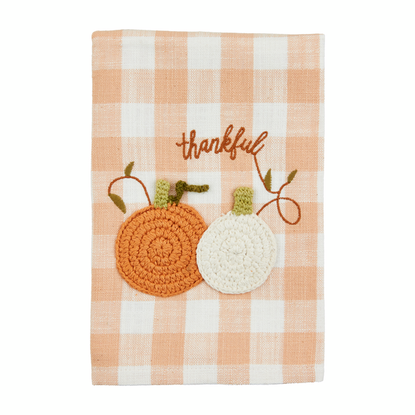 Thankful Crochet Pumpkin Towel-Lemons and Limes Boutique