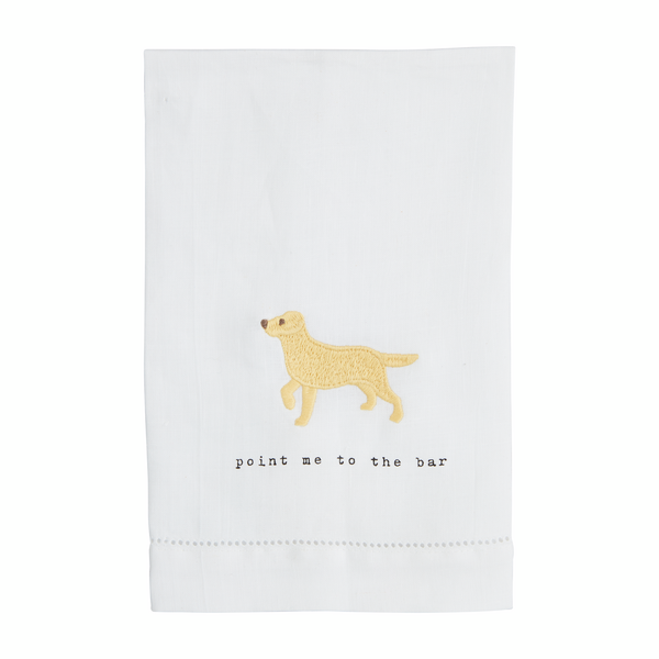 Dog Icon Embroidered Towel by Mudpie--Lemons and Limes Boutique