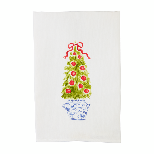 Christmas Tree Topiary Towel by Mudpie-Lemons and Limes Boutique