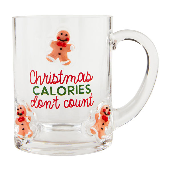 Christmas Calories Icon Glass Mug by Mudpie-Lemons and Limes Boutique