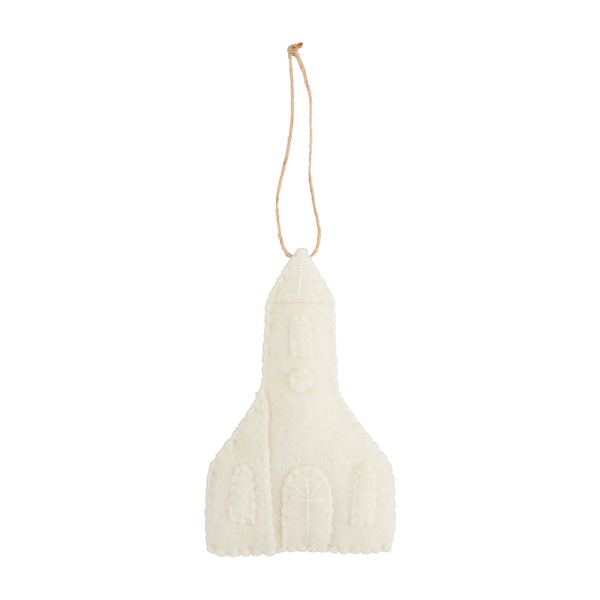 Church White Felt Ornament-Lemons and Limes Boutique