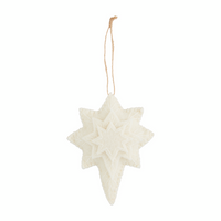 Star White Felt Ornament-Lemons and Limes Boutique
