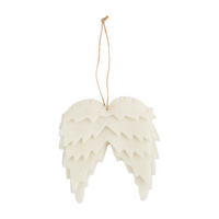 Wings White Felt Ornament-Lemons and Limes Boutique