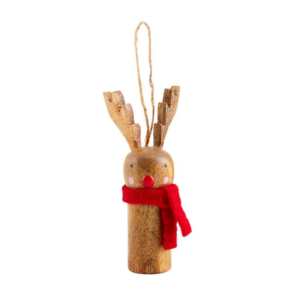 Reindeer Wood Peg Ornaments by Mudpie--Lemons and Limes Boutique