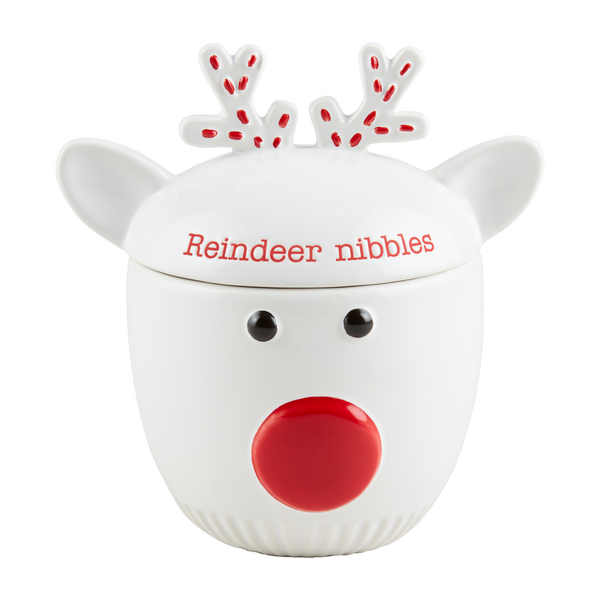 Reindeer Small Christmas Treat Jar by Mudpie--Lemons and Limes Boutique