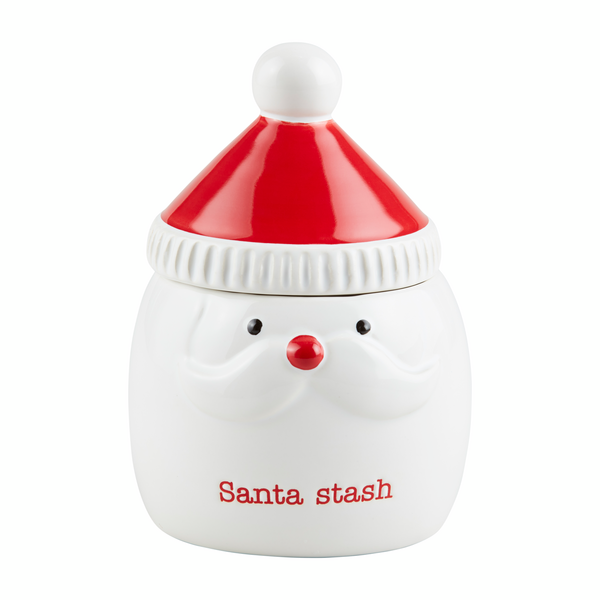 Santa Small Christmas Treat Jar by Mudpie--Lemons and Limes Boutique