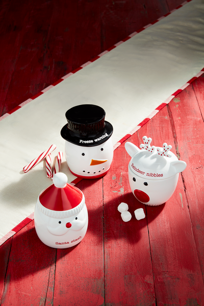 Snowman Small Christmas Treat Jar by Mudpie--Lemons and Limes Boutique