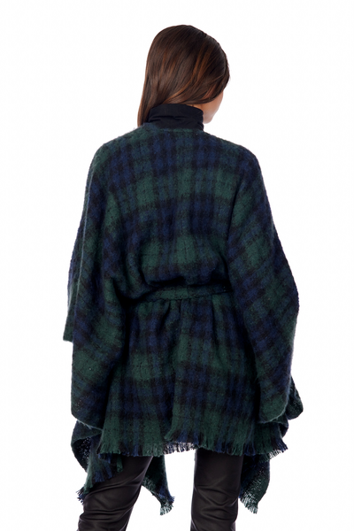 Brinley Belted Poncho in Green by Mudpie--Lemons and Limes Boutique