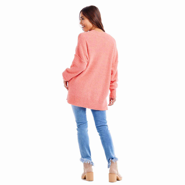 Coral Rome Chenile Sweater by Mudpie--Lemons and Limes Boutique