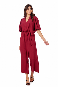 Annalise Jumpsuit in Berry by Mudpie--Lemons and Limes Boutique