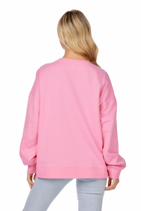 Pink Candy Cane Sparkle Sweatshirt by Mudpie--Lemons and Limes Boutique