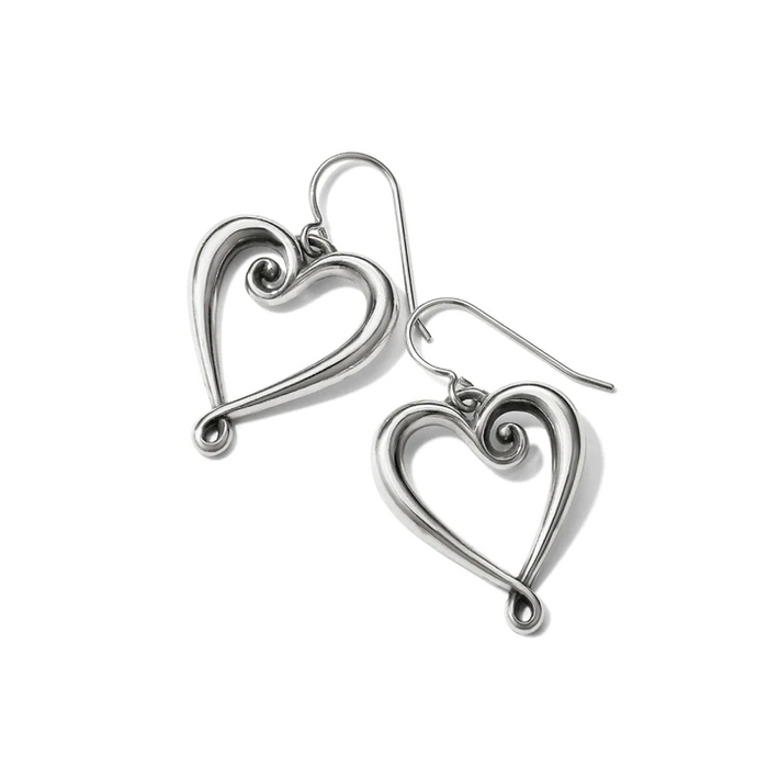 Whimsical Heart French Wire Earrings--Lemons and Limes Boutique
