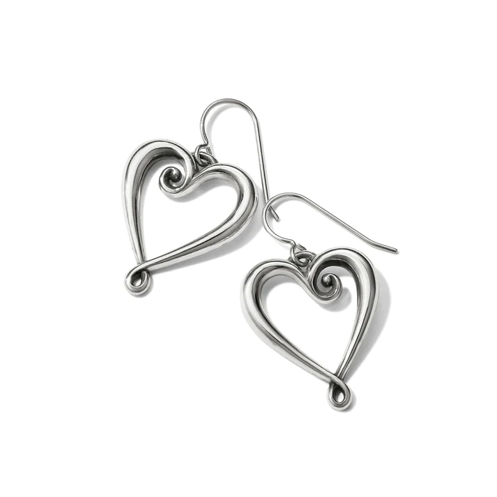 Whimsical Heart French Wire Earrings by Brighton-Lemons and Limes Boutique