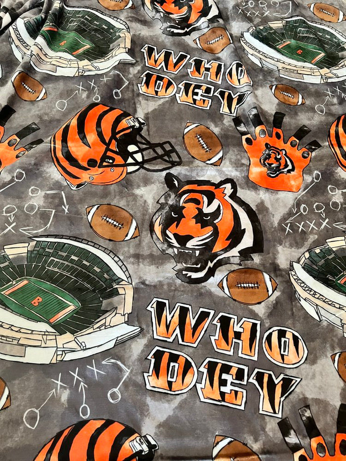 Who Dey Exclusive Print Minky Blanket--Lemons and Limes Boutique