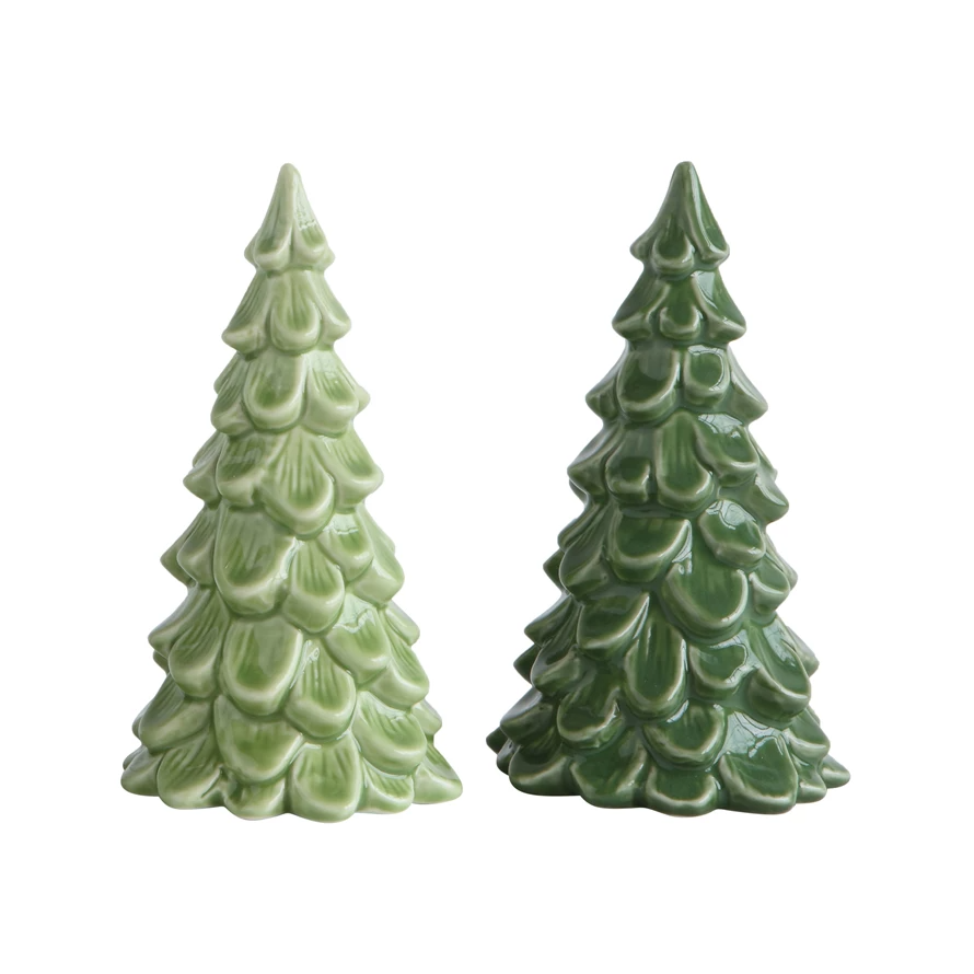 5.5" Tall Stoneware Tree, 2 Colors-Lemons and Limes Boutique