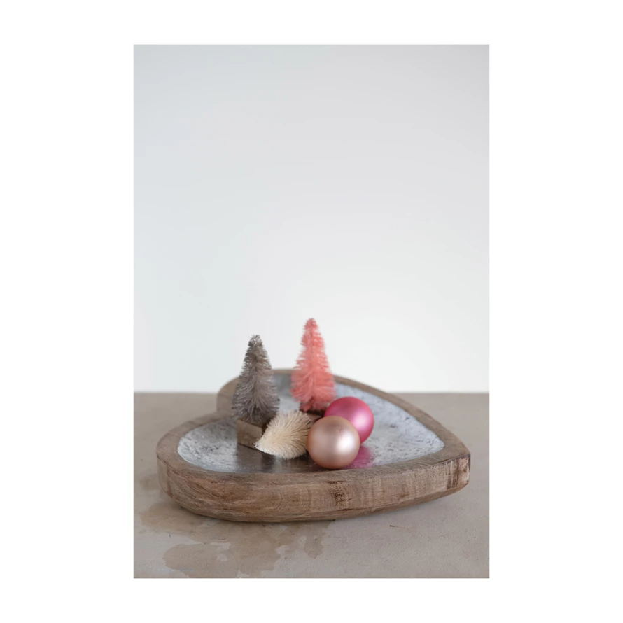 Wood Heart Tray-Lemons and Limes Boutique