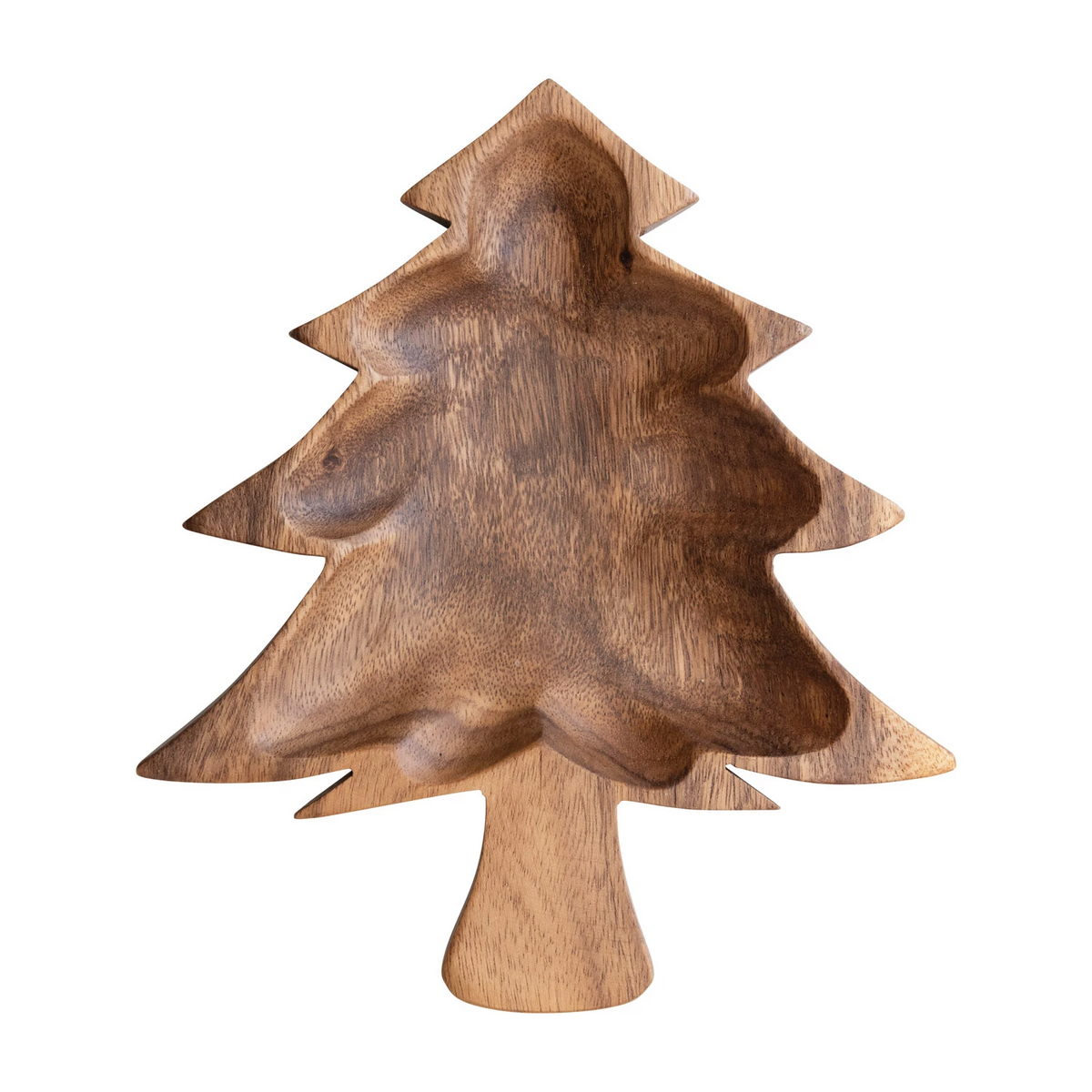 Acacia Wood Christmas Tree Shaped Bowl-Lemons and Limes Boutique
