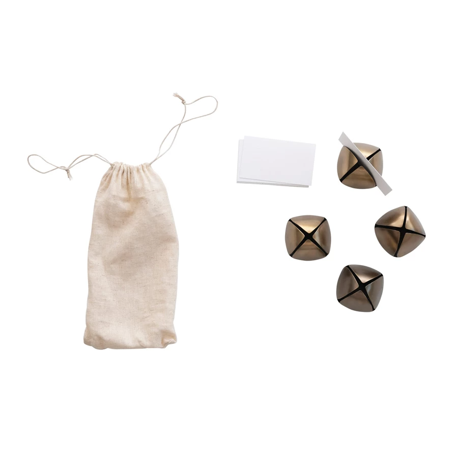 Metal Bell Place Card Holders, Set of 4 in Bag-Lemons and Limes Boutique