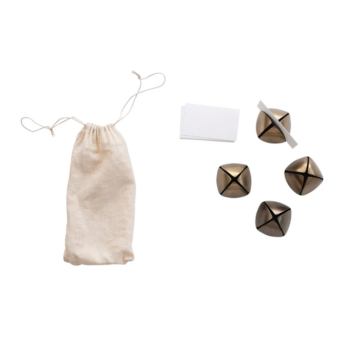 Metal Bell Place Card Holders, Set of 4 in Bag-Lemons and Limes Boutique