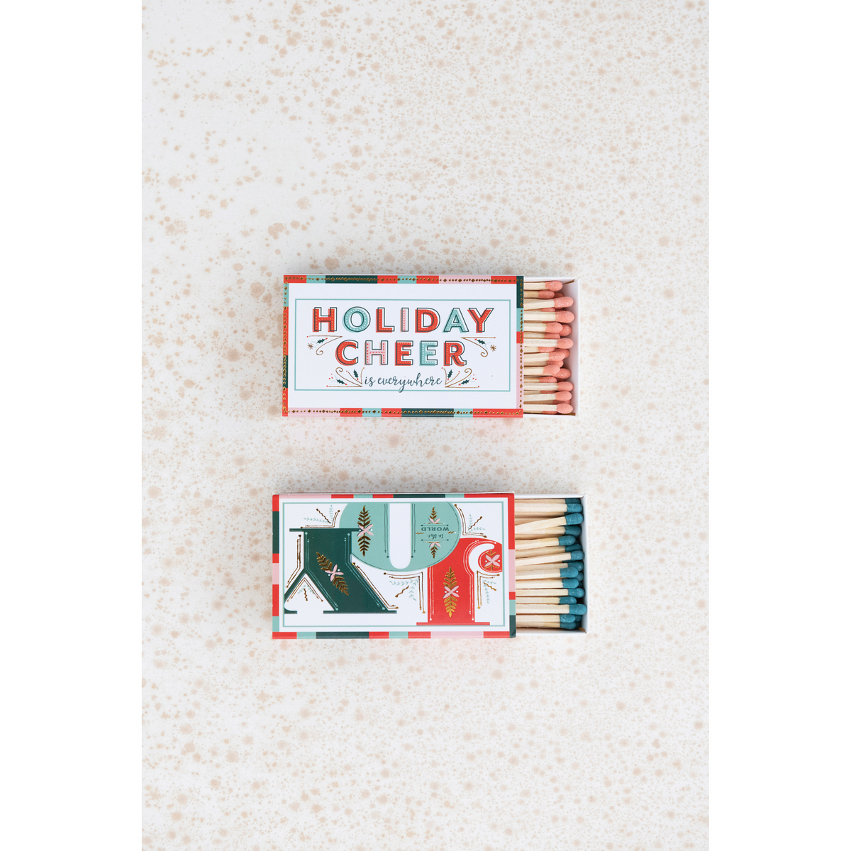 Safety Matches in Matchbox with Holiday Saying, 2 Styles-Lemons and Limes Boutique