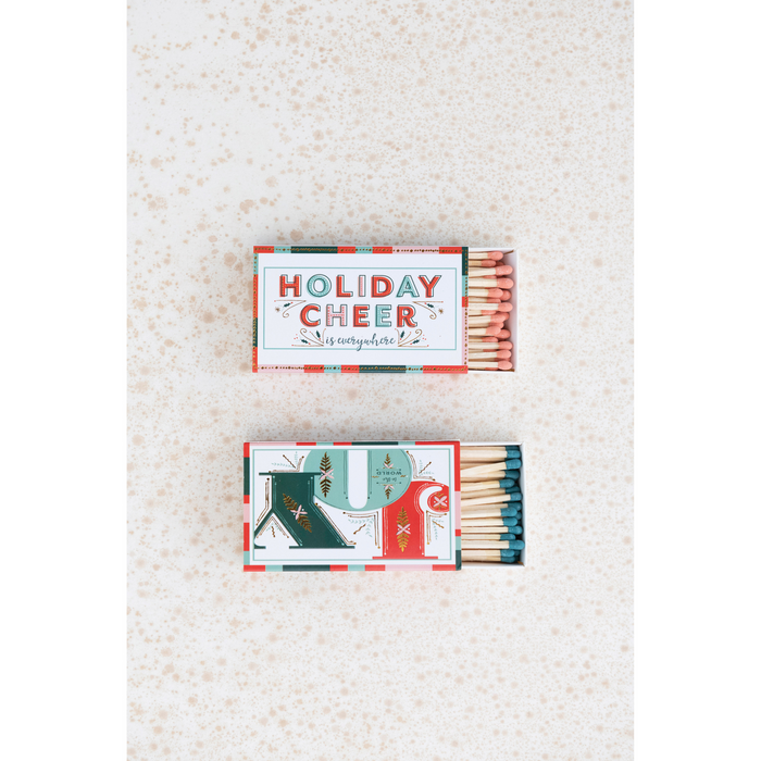 Safety Matches in Matchbox with Holiday Saying, 2 Styles-Lemons and Limes Boutique