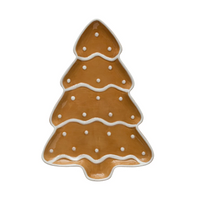 Hand-Painted Ceramic Gingerbread Tree Shaped Platter-Lemons and Limes Boutique