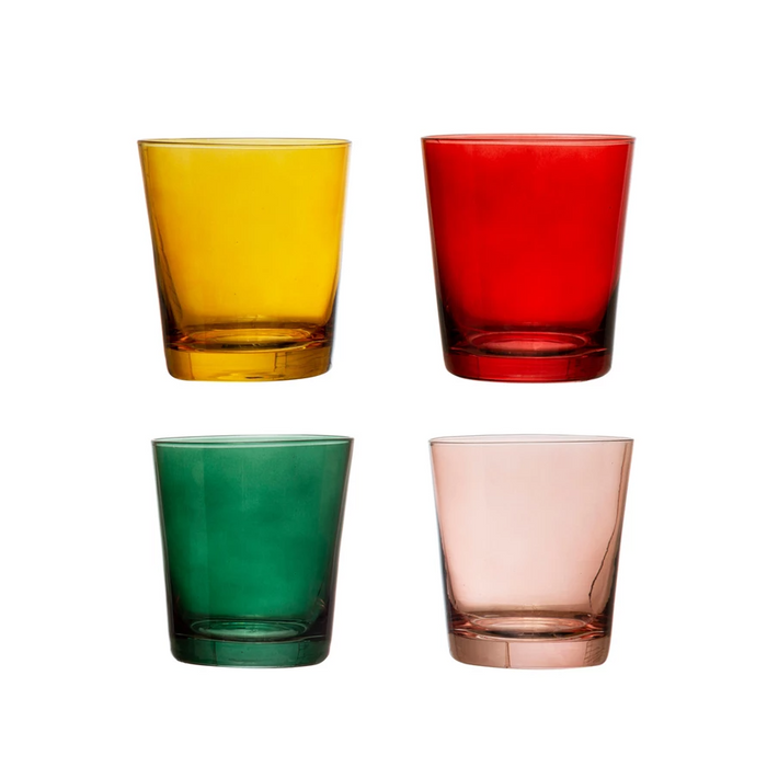 Low Ball Drinking Glass, 4 Colors-Lemons and Limes Boutique