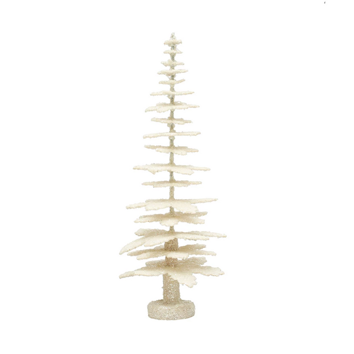 Coated Paper Tree w/ Glitter, Antique Finish, Cream Color-Lemons and Limes Boutique
