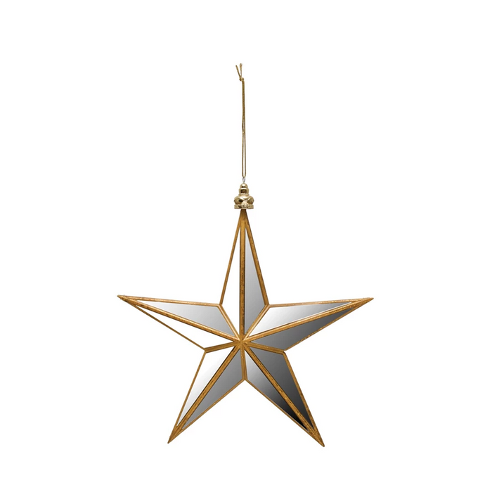 Mirror Star Ornament, Gold Finish--Lemons and Limes Boutique