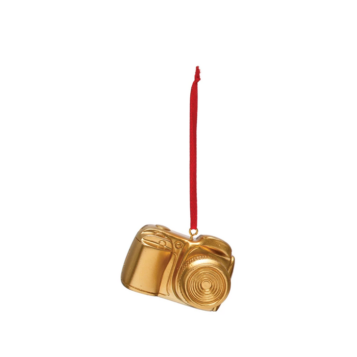 Resin Camera Ornament, Gold Finish--Lemons and Limes Boutique