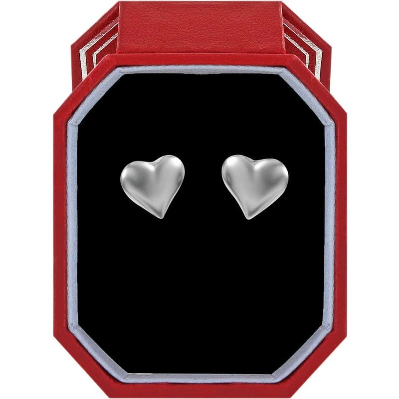 Young At Heart Mini Post Earrings in Silver in Gift Box by Brighton-Lemons and Limes Boutique