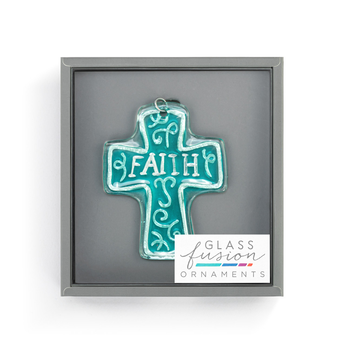 Faith Cross Glass Ornament-Lemons and Limes Boutique