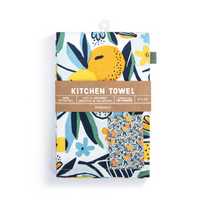 Citrus Blooms Cotton Twill Kitchen Towel-Lemons and Limes Boutique