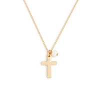 Dainty Cross Necklace in Gold-Lemons and Limes Boutique