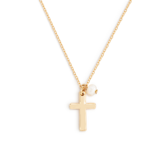 Dainty Cross Necklace in Gold-Lemons and Limes Boutique