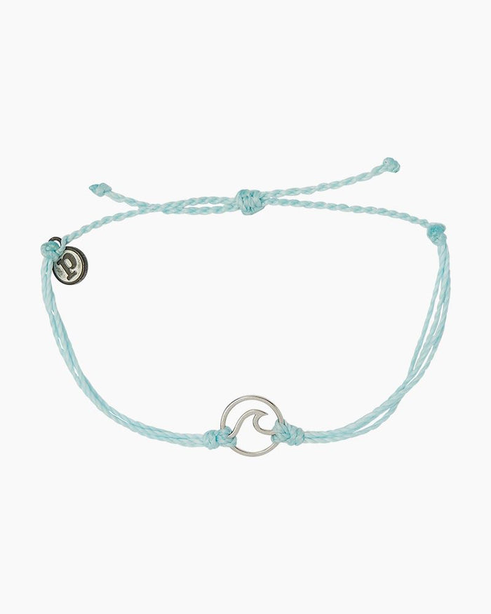 Pura Vida Silver Wave Bracelet in Ice Blue-Bracelet-Lemons and Limes Boutique