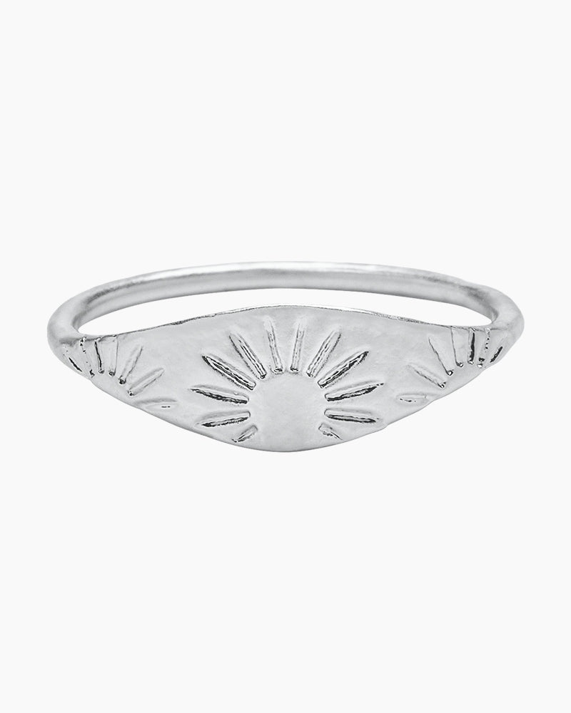 Pura Vida- Engraved Sun Ring in Silver-Accessories-Lemons and Limes Boutique