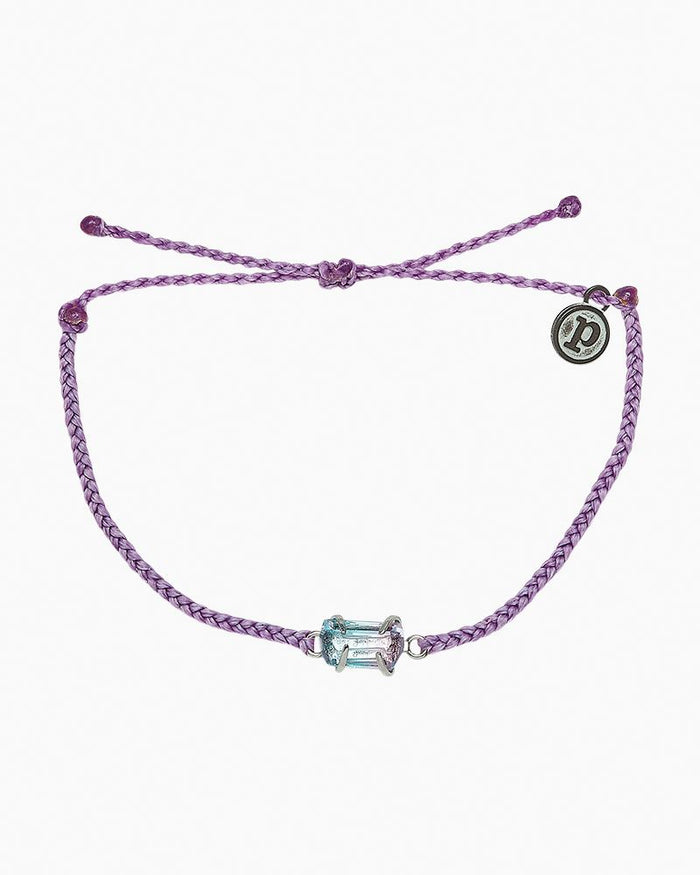 Pura Vida Mermaid Quartz Silver Charm Bracelet in Light Purple-Bracelet-Lemons and Limes Boutique