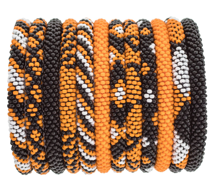 Roll-On® Bracelet Orange and Black in Assorted Patterns--Lemons and Limes Boutique