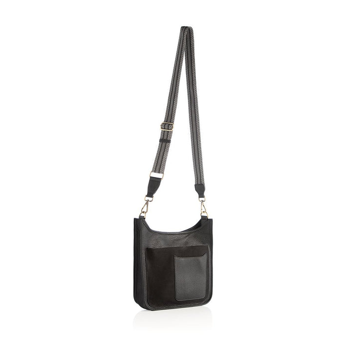 Arden Guitar Strap Cross-body in Black-Crossbody-Lemons and Limes Boutique