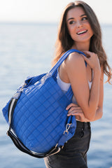 Ezra Tote in Aquamarine-Lemons and Limes Boutique