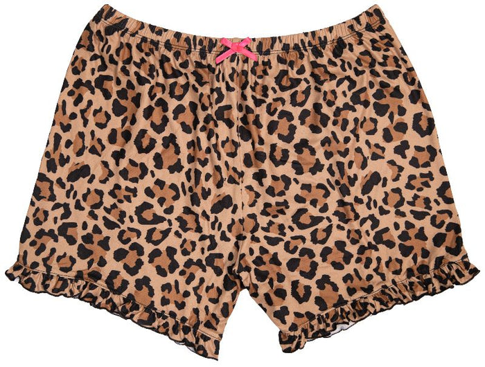 Simply Southern Ruffle Short in Leopard-Apparel-Lemons and Limes Boutique